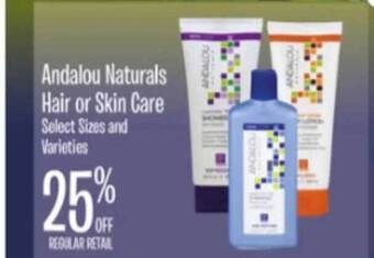 Jewel-Osco Andalou naturals hair or skin care offer
