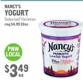 New Seasons Market Nancy's yogurt offer