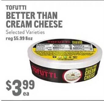 New Seasons Market Tofutti better than cream cheese offer