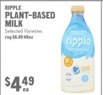 New Seasons Market Ripple plant-based milk offer