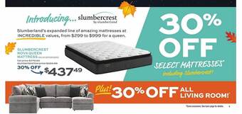 Slumberland Furniture Slumbercrest nova queen mattress offer