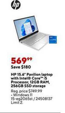 Staples Hp 15.6 offer
