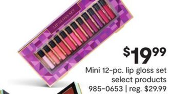 JC Penney Mini 12-pc. lip gloss set offer
