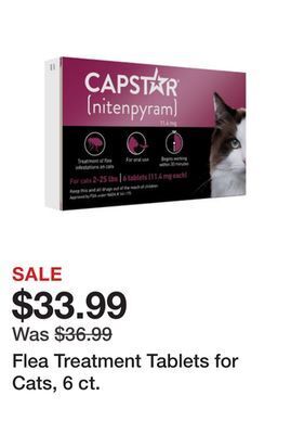Tractor Supply Company Flea treatment tablets for cats, 6 ct. offer