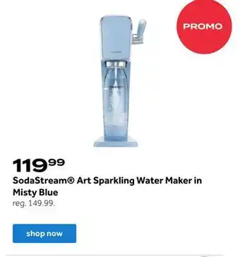 Bed Bath & Beyond Sodastream® art sparkling water maker in misty blue offer