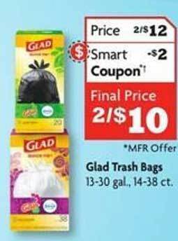 Family Dollar Glad trash bags offer