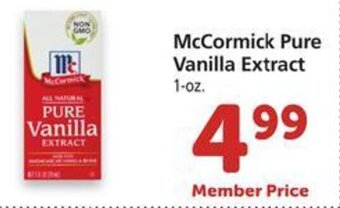 Safeway McCormick Pure Vanilla Extract 1-oz. offer