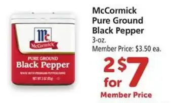 Safeway McCormick Oure Ground Black Pepper 3-oz. offer