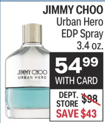 CVS Jimmy choo urban hero edp spray 3.4 oz. offer