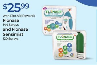 Rite Aid Flonase and flonase sensimist offer