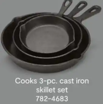 JC Penney Cooks 3-pc. cast iron skillet set offer
