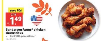 Lidl Sanderson farms® chicken drumsticks offer