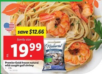 Lidl Premier gold frozen natural wild caught gulf shrimp offer