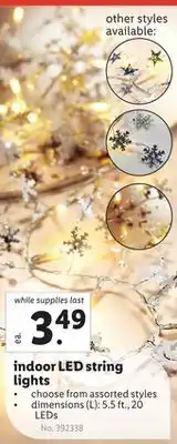 Lidl Indoor led string lights offer