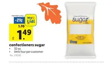 Lidl Confectioners sugar offer