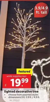 Lidl Lighted decorative tree offer