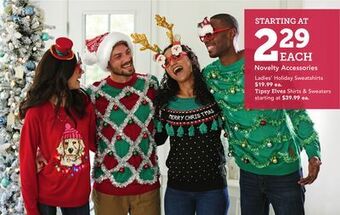 Christmas Tree Shops Novelty accessories offer