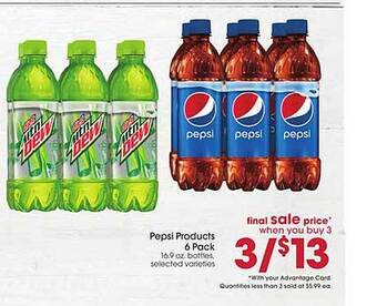 Giant Eagle Pepsi products 6 pack offer