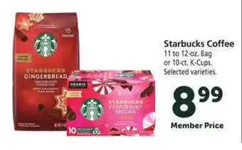 Safeway Starbucks Coffee 11-12-oz. Bag or 10-ct. K-Cups offer