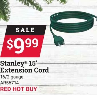 Ace Hardware Stanley® 15' extension cord offer