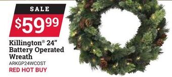 Ace Hardware Killington® 24" battery operated wreath offer