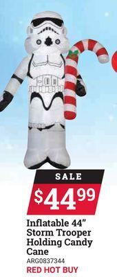 Ace Hardware Inlatable 44" storm trooper holding candy cane offer