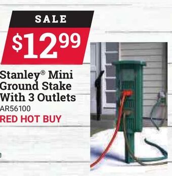 Ace Hardware Stanley® mini ground stake with 3 outlets offer