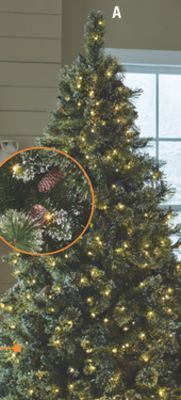 The Home Depot Home accents holiday 7.5' quick-set® led pre-lit sparkling amelia pine artificial christmas tree offer