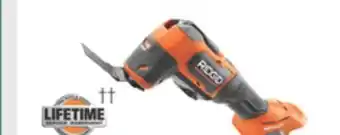 The Home Depot Ridgid 18v brushless oscillating multi-tool offer
