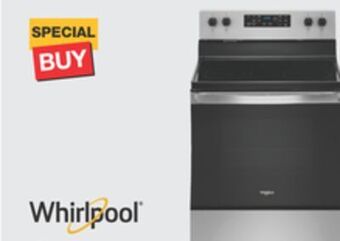 The Home Depot Whirlpool 5.3 cu. ft. stainless steel electric range offer