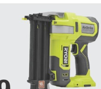 The Home Depot Ryobi one+™ airstrike™ 18v 18-gauge brad nailer offer