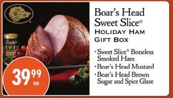 Safeway Boar's Head Sweet Slice Holiday Ham Gift Box offer