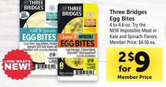 Safeway Three Bridges Egg Bites 4 to 4.6-oz. offer