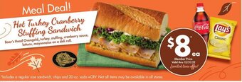 Safeway Hot Turkey Cranberry Stuffing Sandwich offer