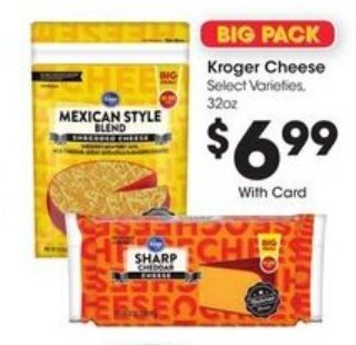Kroger Kroger Cheese 32 oz offer