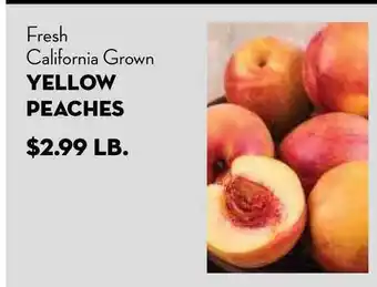 Bristol Farms Fresh California Grown Yellow Peaches offer