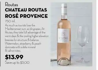 Bristol Farms Routas Chateau Routas Rosé Provence offer