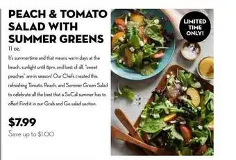 Peach & Tomato Salad With Summer Greens
