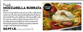 Bristol Farms Fresh Mozzarella Burrata offer