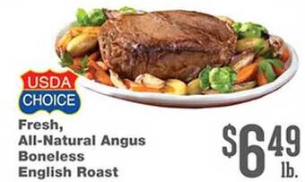 Forest Hills Food Fresh all-natural angus boneless english roast offer