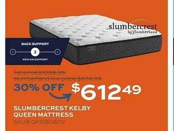 Slumberland Furniture Slumbercrest kelby queen mattress offer