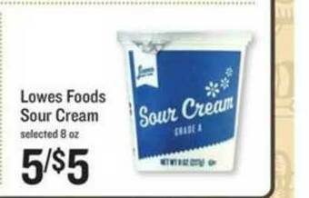 Lowes Foods Lowes Foods Sour Cream offer