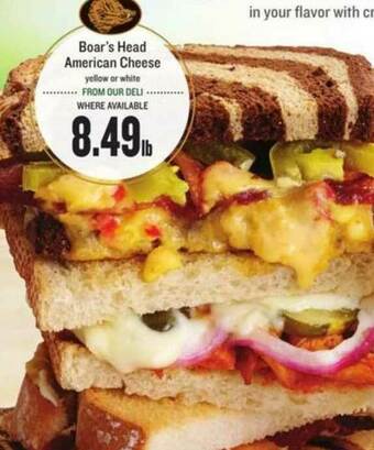 Lowes Foods Boar's Head American Cheese offer