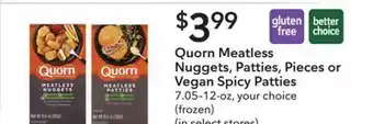 Quorn Meatless Nuggets, Patties, Pieces Or Vegan Spicy Patties 7.05-12-oz