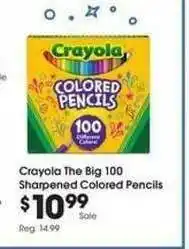 Ralphs Crayola The Big 100 Sharpened Colored Pencils offer