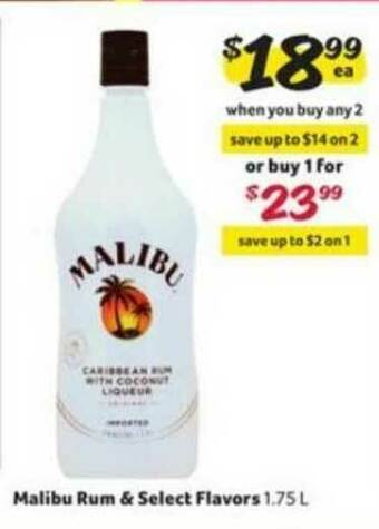 Winn Dixie Malibu Rum offer