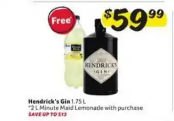 Winn Dixie Hendrick's Gin 1.75l offer