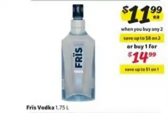 Winn Dixie Frïs Vodka 1.75l offer