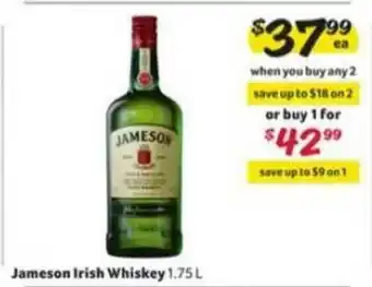 Winn Dixie Jameson Irish Whiskey 1.75l offer