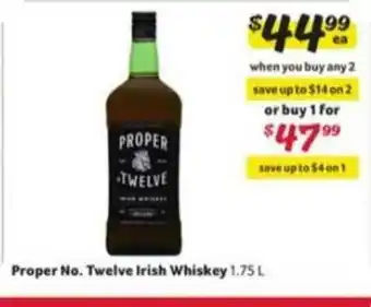 Winn Dixie Proper No. Twelve Irish Whiskey 1.75l offer